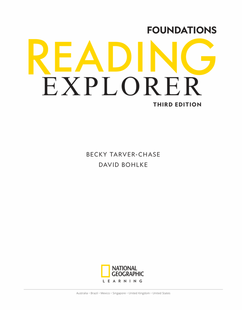 Reading Explorer Foundations (Third Edition) (Becky Tarver - Chase, David Bohlke)